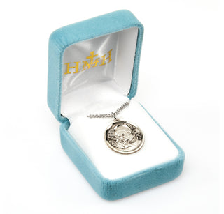 Saint Anthony Round Sterling Silver Medal