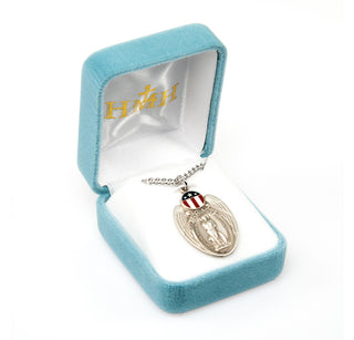 Sterling Silver St. Sebastian Army Shield Medal