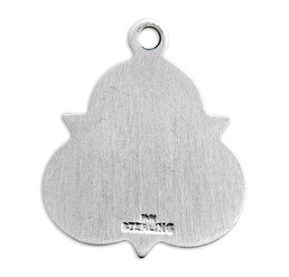 Sterling Silver Trinity Symbol Shape St. Christopher Medal