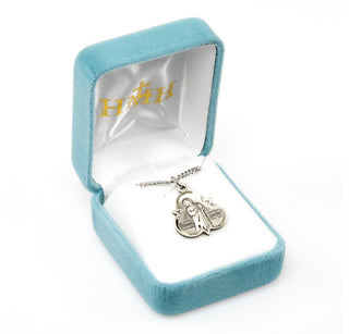 7/8-inch Sterling Silver St. Jude Medal with 18-inch Chain