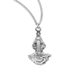 5 8 Inch Sterling Silver Our Lady Of Grace Medal With 16 Inch Chain