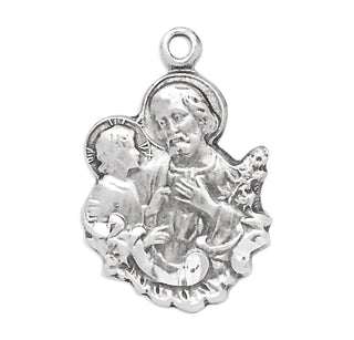 3/4-inch Sterling Silver St. Joseph Medal with 16-inch Chain