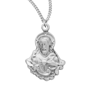 11 16 Inch Sterling Silver Scapular Medal With 18 Inch Chain 1