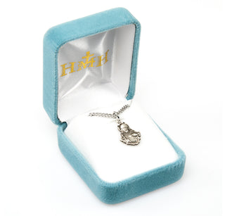 11/16-inch Sterling Silver Scapular Medal with 18-inch Chain