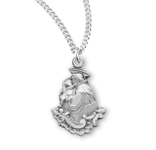 5 8 Inch Sterling Silver St Anthony Medal With 18 Inch Chain 2