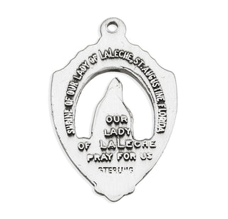 Our Lady of Laleche English Version Sterling Silver Medal