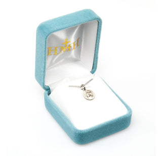 Sterling Silver Scapular Sacred Heart of Jesus Medal