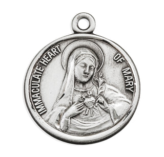 Sterling Silver Immaculate Heart of Mary Medal