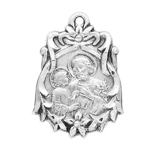 13/16-inch Sterling Silver St. Joseph Medal with 18-inch Chain