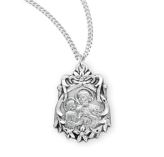 13 16 Inch Sterling Silver St Joseph Medal With 18 Inch Chain