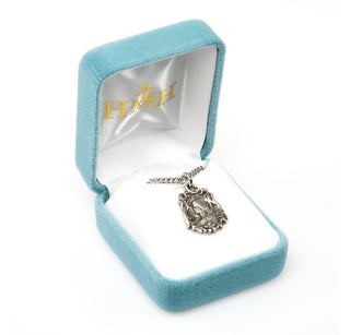 13/16-inch Sterling Silver Our Lady of Sorrows Medal with an 18-inch Chain