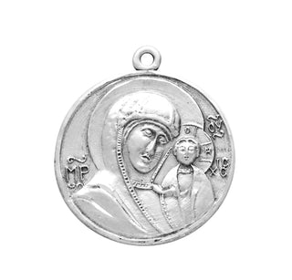 Sterling Silver Madonna and Child Medal