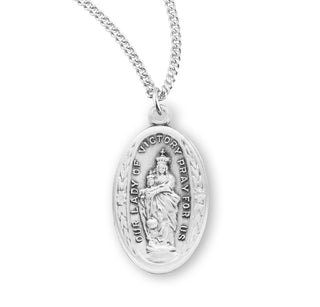 Sterling Silver Our Lady Of Victory Medal