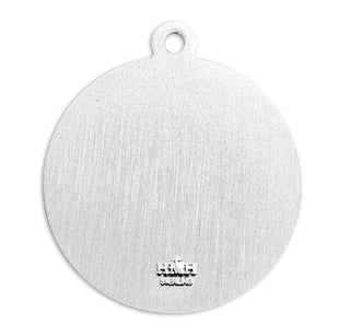 1 1/8-inch Round Sterling Silver St. Jude Medal with 24-inch Chain