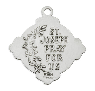 Sterling Silver St. Joseph Cross Medal