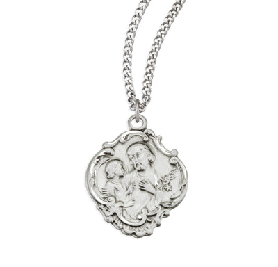 Sterling Silver St. Joseph Baroque Medal