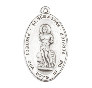 Sterling Silver St. Sebastian Protector of those in Miltary Service Medal