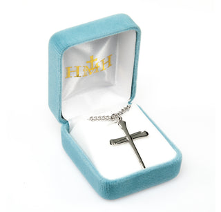 1 3/8-inch Sterling Silver Nail Cross with 24-inch Chain