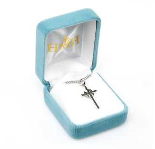 1-inch Sterling Silver Cross with 18-inch Chain