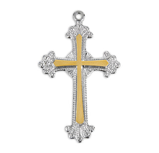 Two-Tone Sterling Silver Cross