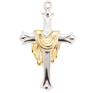 Sterling Silver Cross with Gold Plated Robe