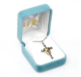 Sterling Silver Cross with Gold Plated Robe