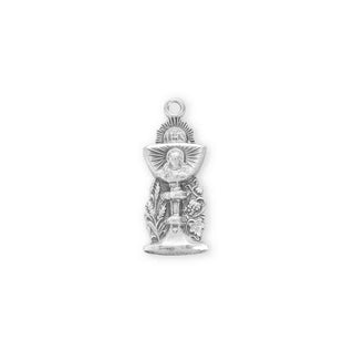 3/4-inch Sterling Silver Chalice Pendant with 18-inch Chain