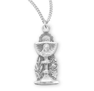 3 4 Inch Sterling Silver Chalice Pendant With 18 Inch Chain