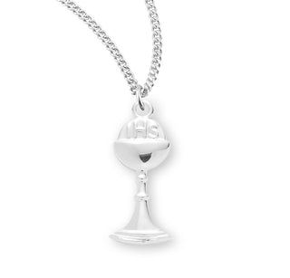 13 16 Inch Sterling Silver Chalice Pendant With 18 Inch Chain