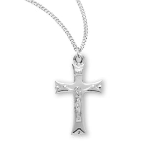 1 Inch Sterling Silver Crucifix With 18 Inch Chain 5