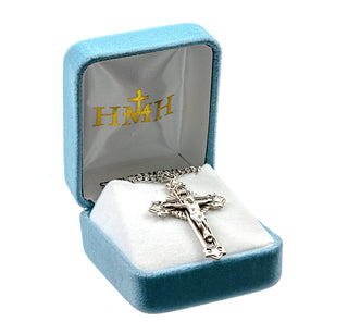 Sterling Silver Crucifix with Fancy Tips & Starburst