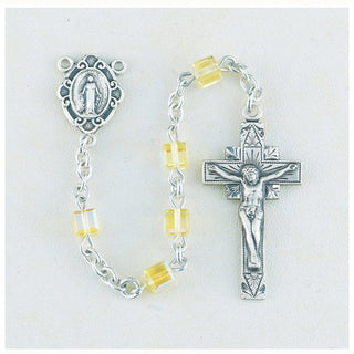 6mm Round Blue Opal Finest Austrian Crystal Sterling Rosary - Engravable