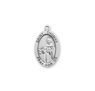 Sterling Silver Oval Shaped St. Thomas Medal