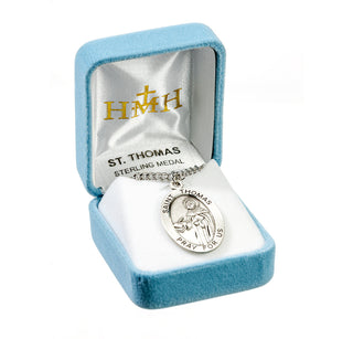 Sterling Silver Oval Shaped St. Thomas Medal