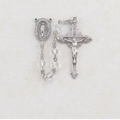 Finest Austrian Crystal Sterling Rosary - Engravable