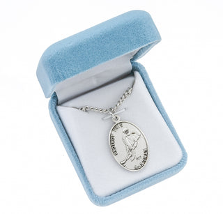 Sterling Silver St. Christopher Hockey Athlete Medal