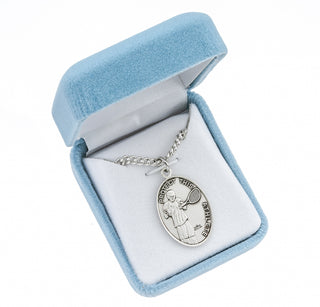 Sterling Silver St. Christopher Tennis Athlete Medal