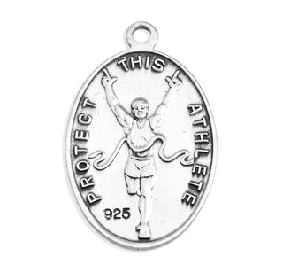Sterling Silver St. Christopher Track Athlete Medal