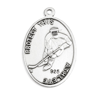 Sterling Silver St. Sebastian Hockey Athlete Medal