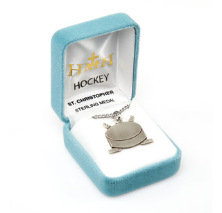 Sterling Silver St. Christopher Hockey Athlete Medal