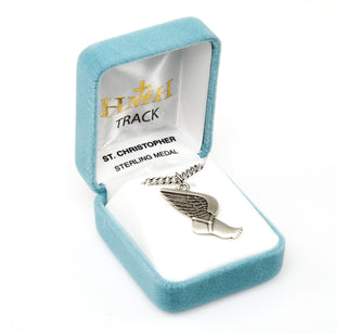 Sterling Silver St. Christopher Track Athlete Medal