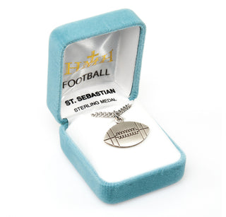 Sterling Silver St. Sebastian Football Athlete Medal