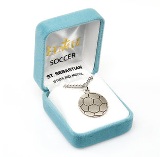 Sterling Silver St. Sebastian Soccer Athlete Medal