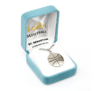 Sterling Silver St. Sebastian Basketball Athlete Medal