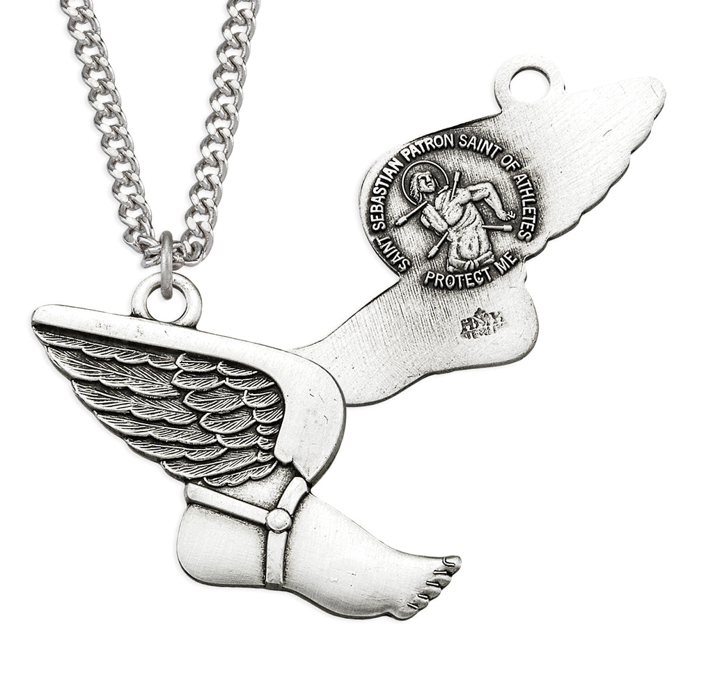 Sterling Silver Saint Sebastian Track Athlete Medal – CatholicShop.com
