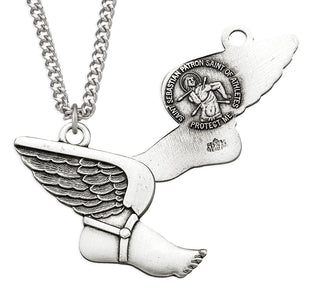 Sterling Silver Saint Sebastian Track Athlete Medal
