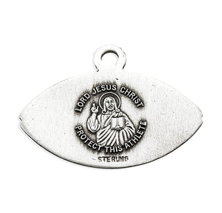 Sterling Silver Christ Football Athlete Medal