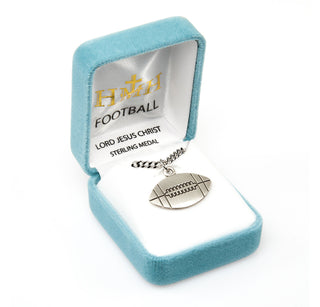 Sterling Silver Christ Football Athlete Medal
