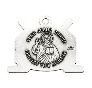 Sterling Silver Christ Hockey Athlete Medal
