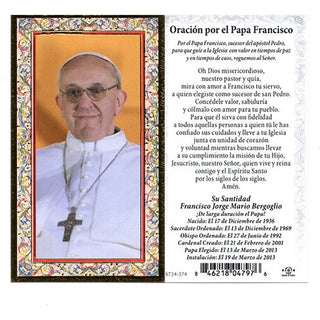25-Pack - Pope Francis Holy Card Spanish